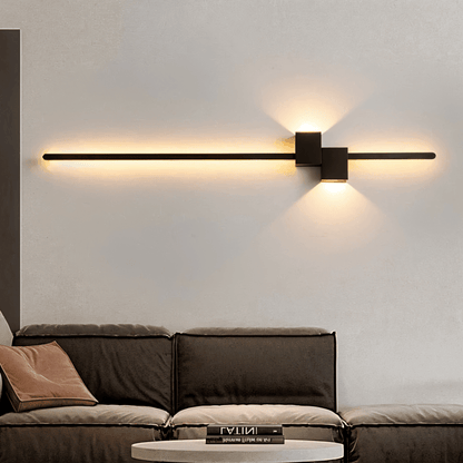Applique da parete LED in metallo con luce indiretta