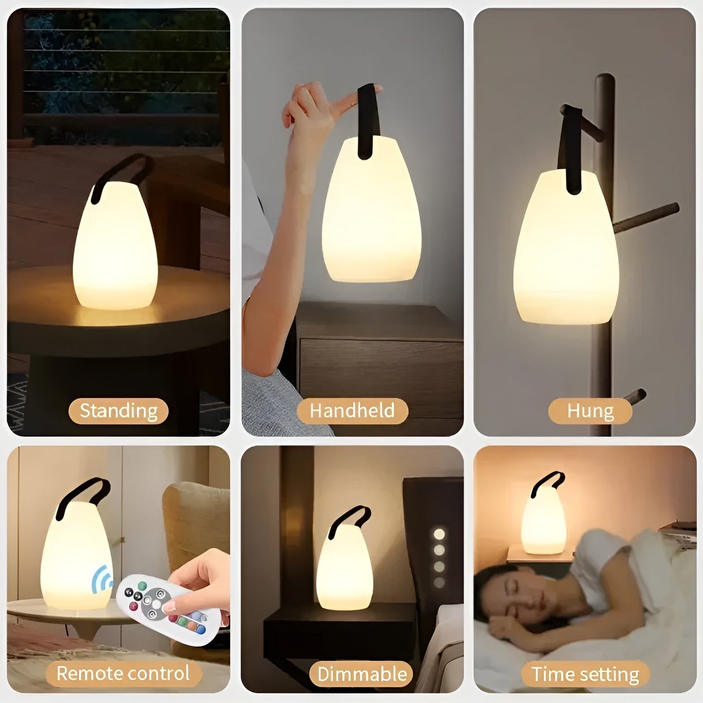 Illuminazione multicolore della lampada LED ricaricabile